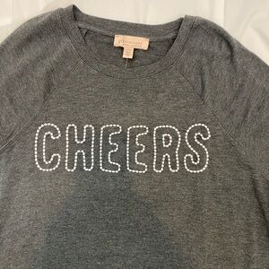 Philosophy Dark Gray Graphic Top